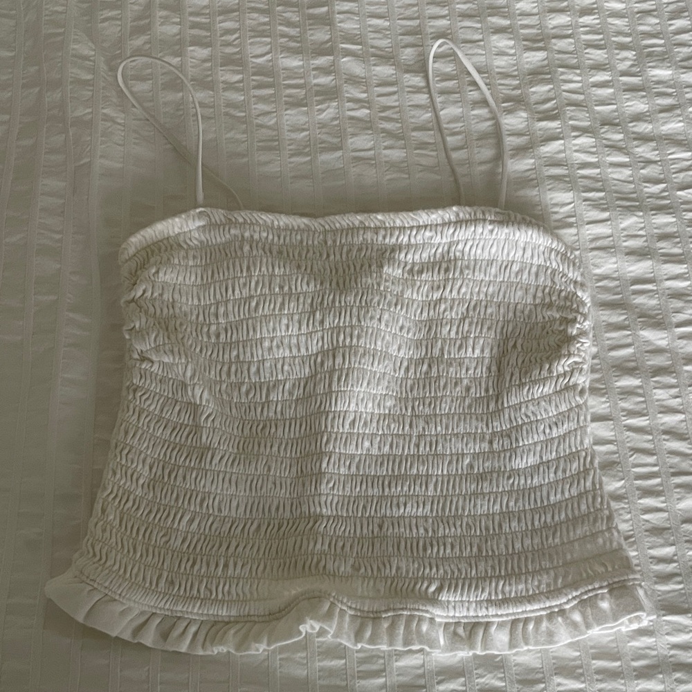 White Smocked Top